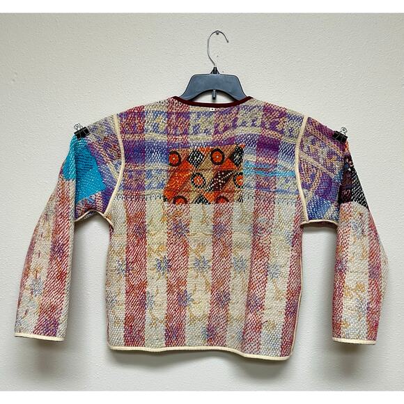 Vintage Jacket Made from Kantha - Reversible - Picture 3 of 10